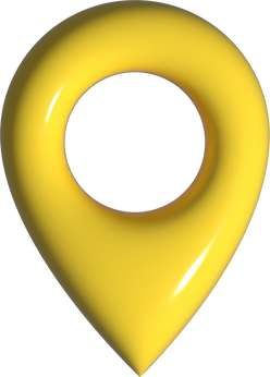 3d yellow location pin